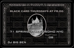 Black Card Thursdays At FR.OG